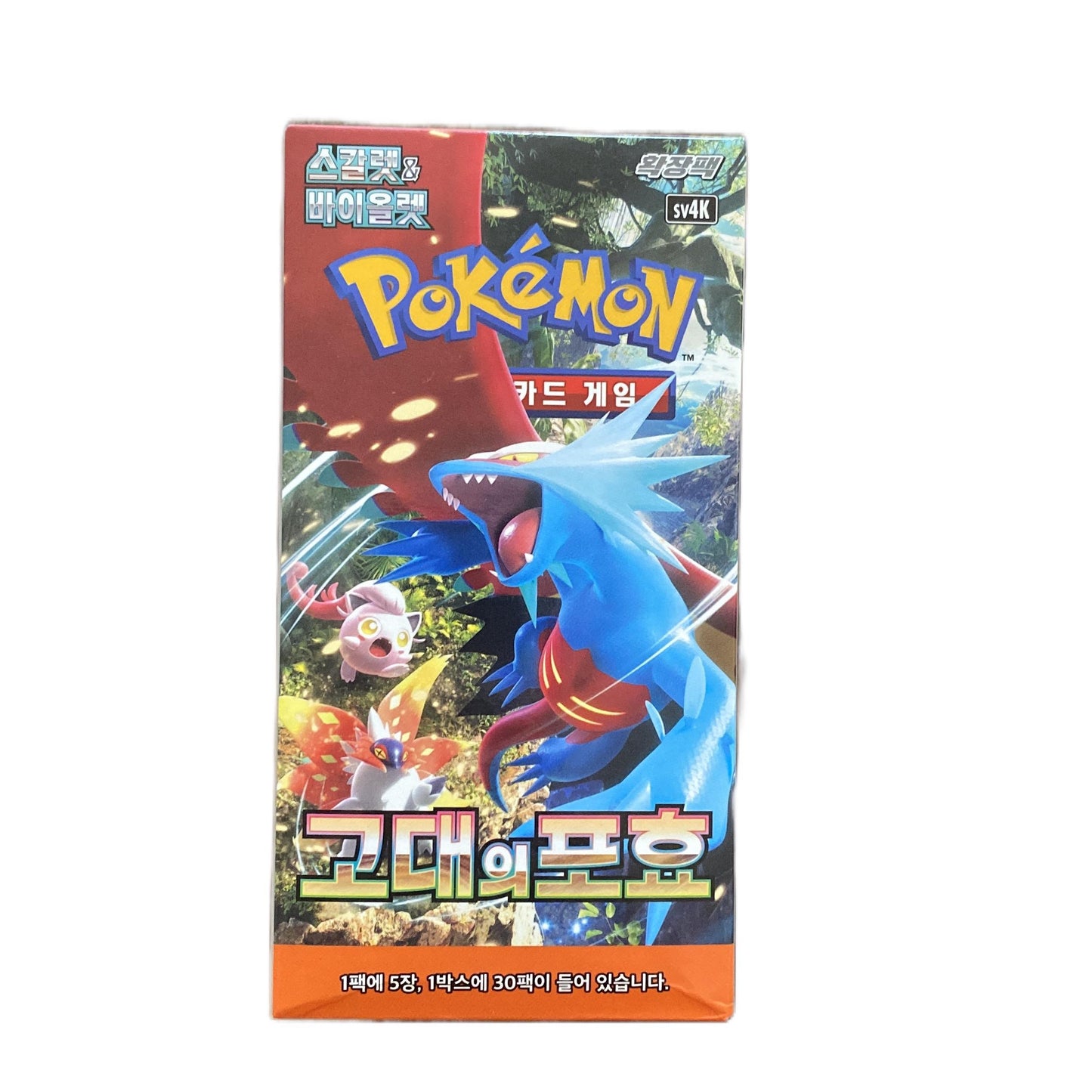 Pokemon Scarlet & Violet Ancient Roar Booster Box sv4K Sealed Korean Version