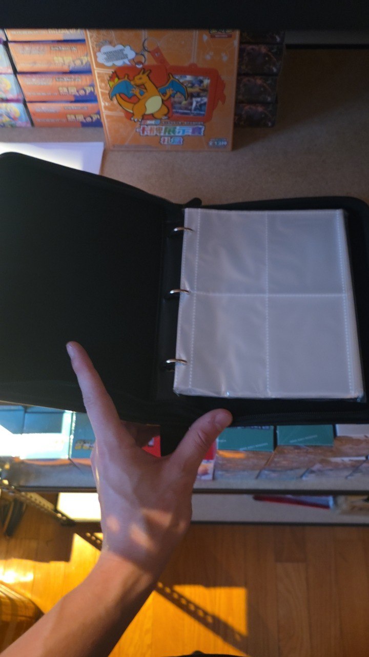 Pokemon Card Binder 4-Pocket Trading Card Album (Holds 400 Cards) with Zipper & Wrist Strap Yellow Starter Design