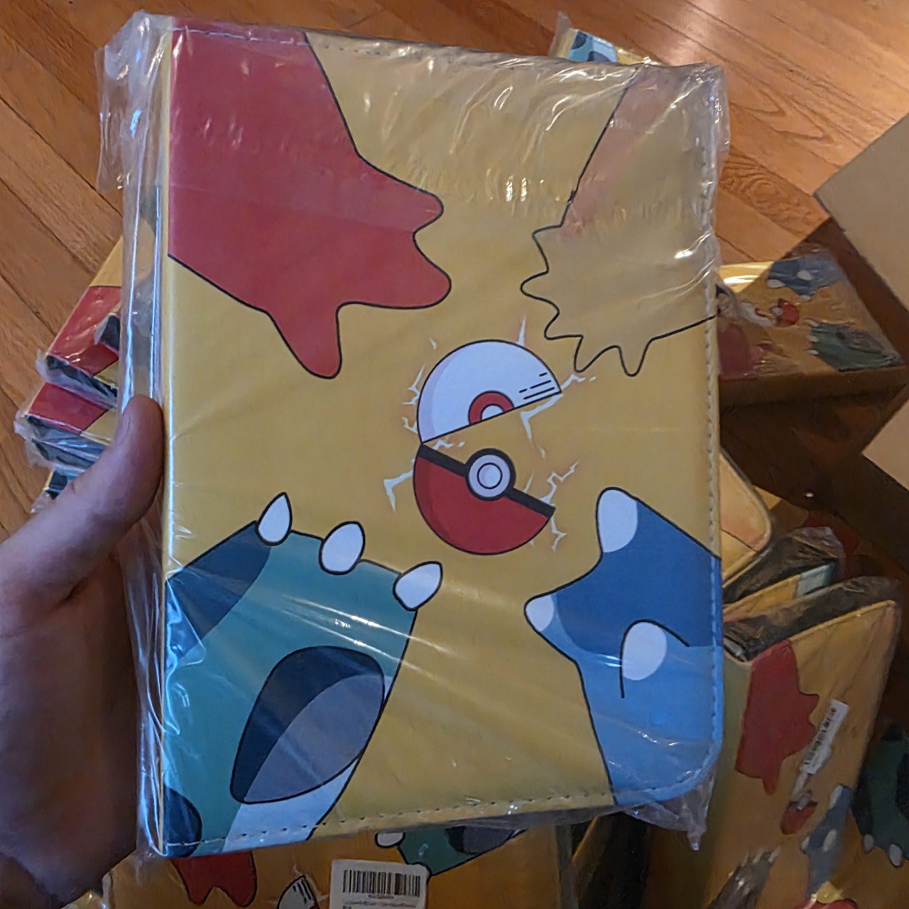 Pokemon Card Binder 4-Pocket Trading Card Album (Holds 400 Cards) with Zipper & Wrist Strap Yellow Starter Design