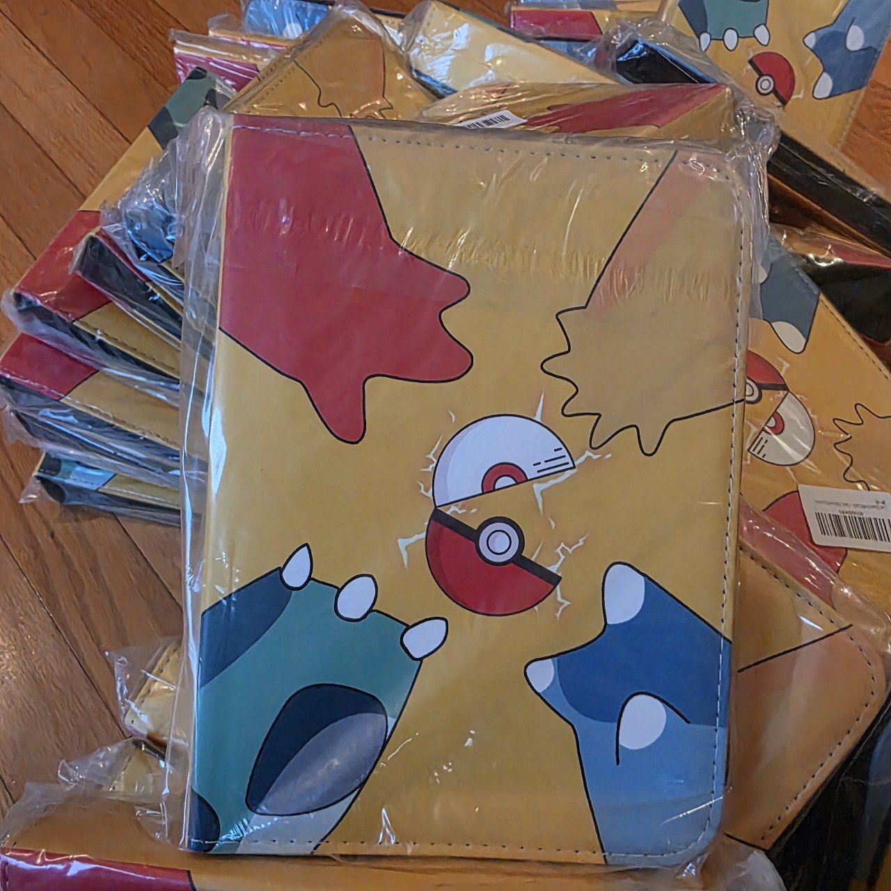 Pokemon Card Binder 4-Pocket Trading Card Album (Holds 400 Cards) with Zipper & Wrist Strap Yellow Starter Design