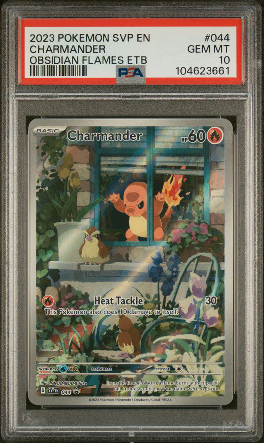PSA 10 2023 POKEMON SVP EN CHARMANDER OBSIDIAN FLAMES ETB ENGLISH